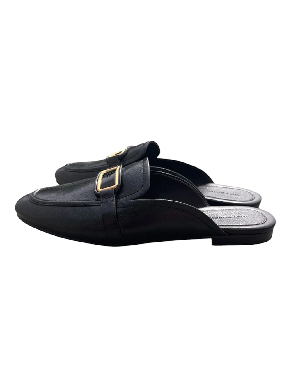 Tory Burch NWOT Georgia Backless Mule Loafers Leather with Logo Plate Size 11